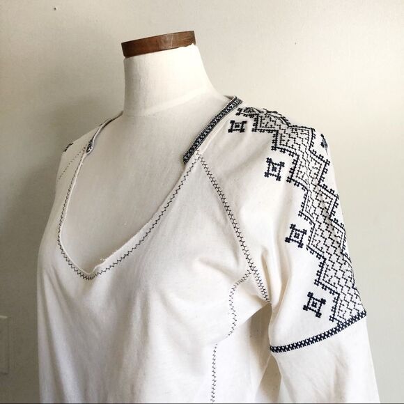 Madewell Cotton Embroidered tunic top - Picture 4 of 8